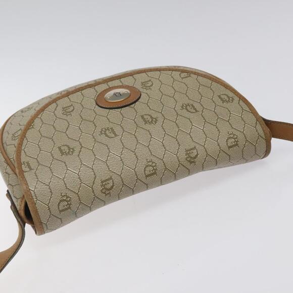 DIOR Honeycomb Canvas Shoulder Bag Pvc Beige Gold - Picture 6 of 12